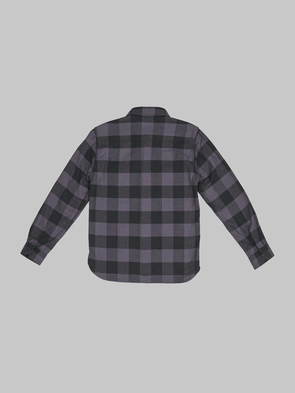 The Flat Head Block Check Flannel Shirt Grey/Black