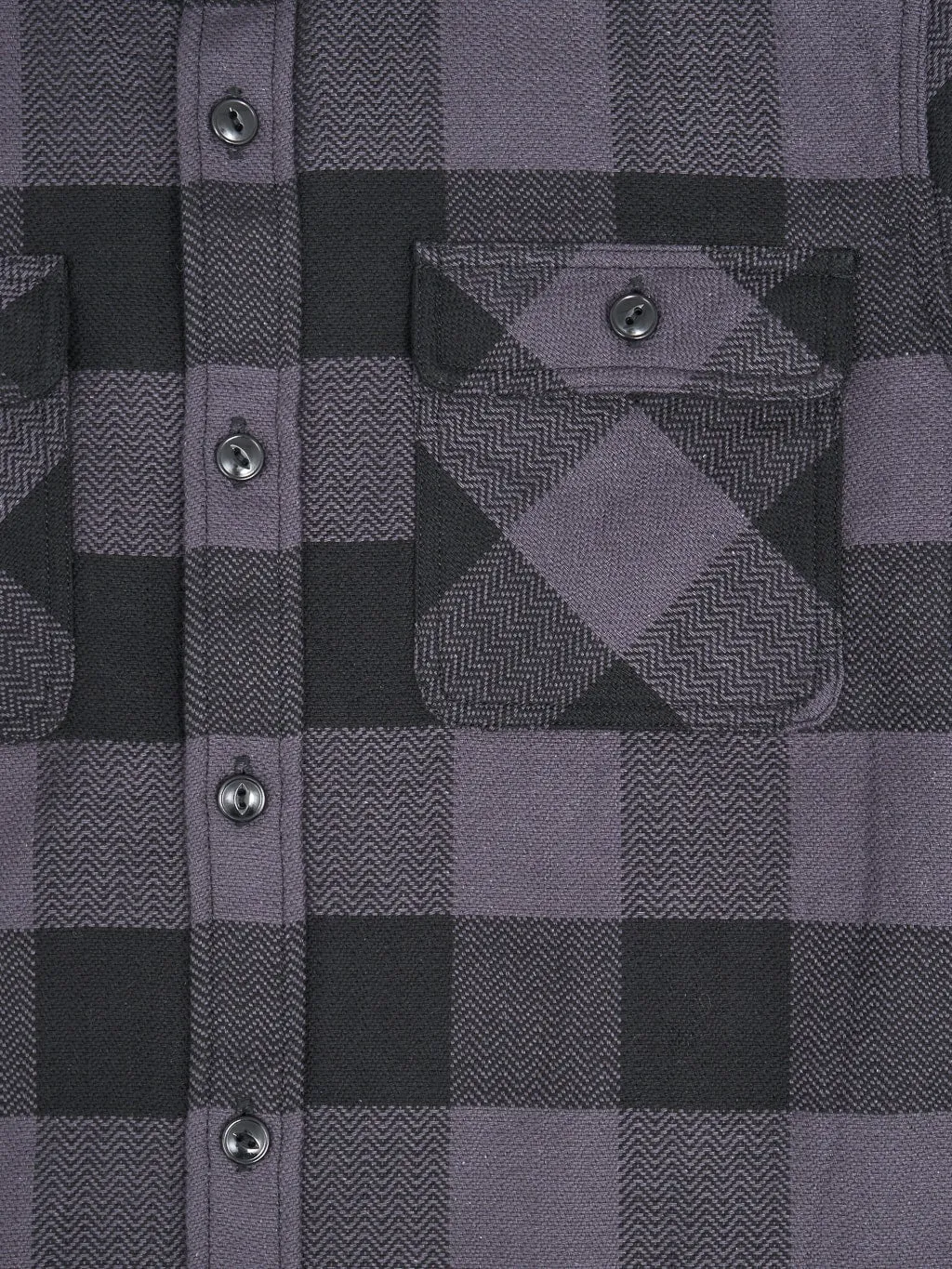 The Flat Head Block Check Flannel Shirt Grey/Black