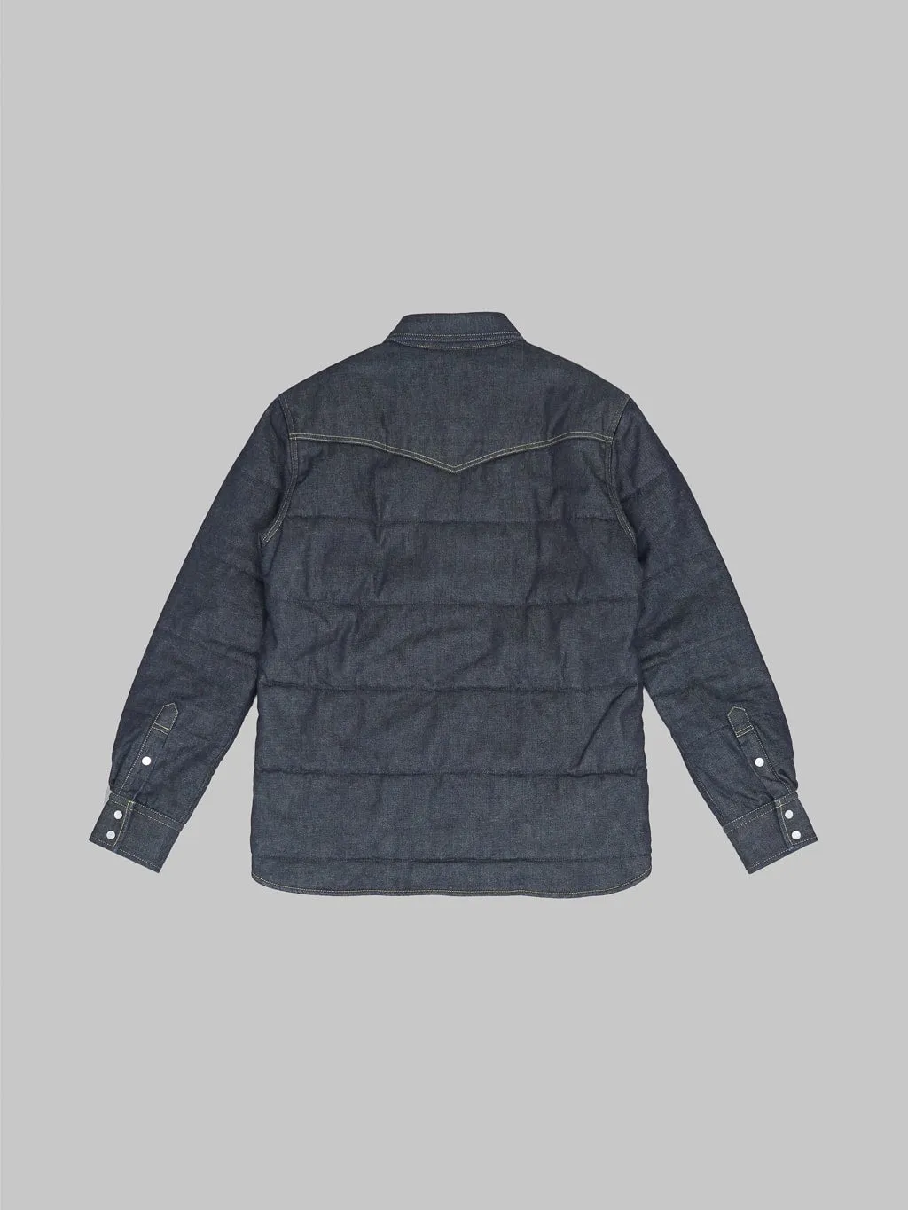 The Flat Head Denim Puffer Jacket