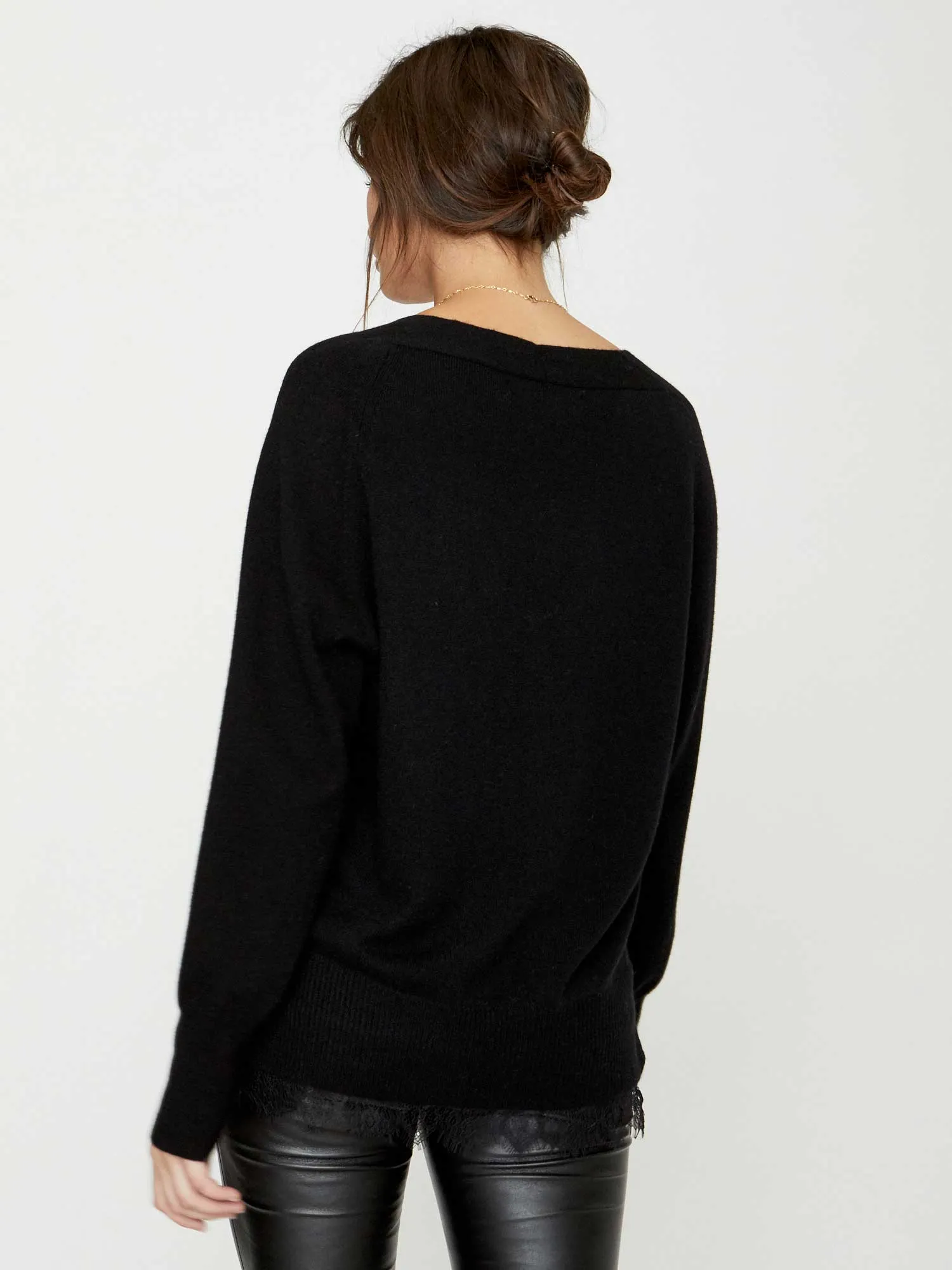 The Lace Vee Looker Pullover