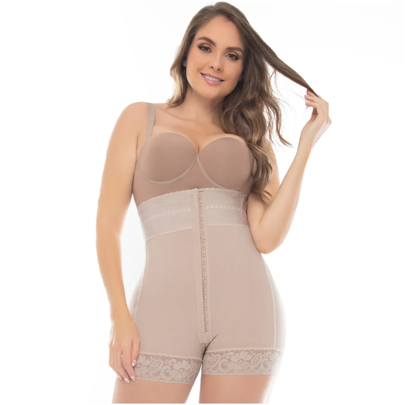 UpLady 6204 | Butt Lifter Tummy Control Mid Thigh Shapewear Shorts | Powernet