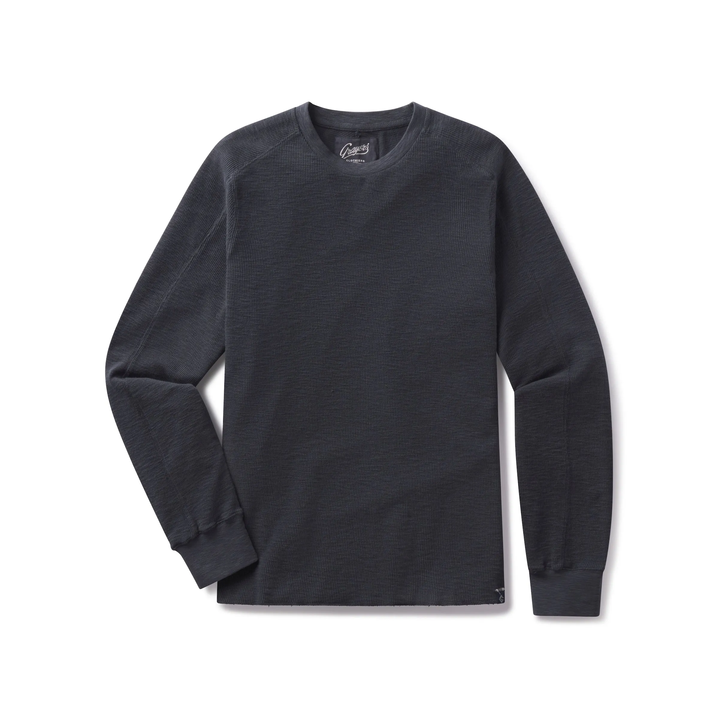 Waffle Cotton Crew - Dark Navy