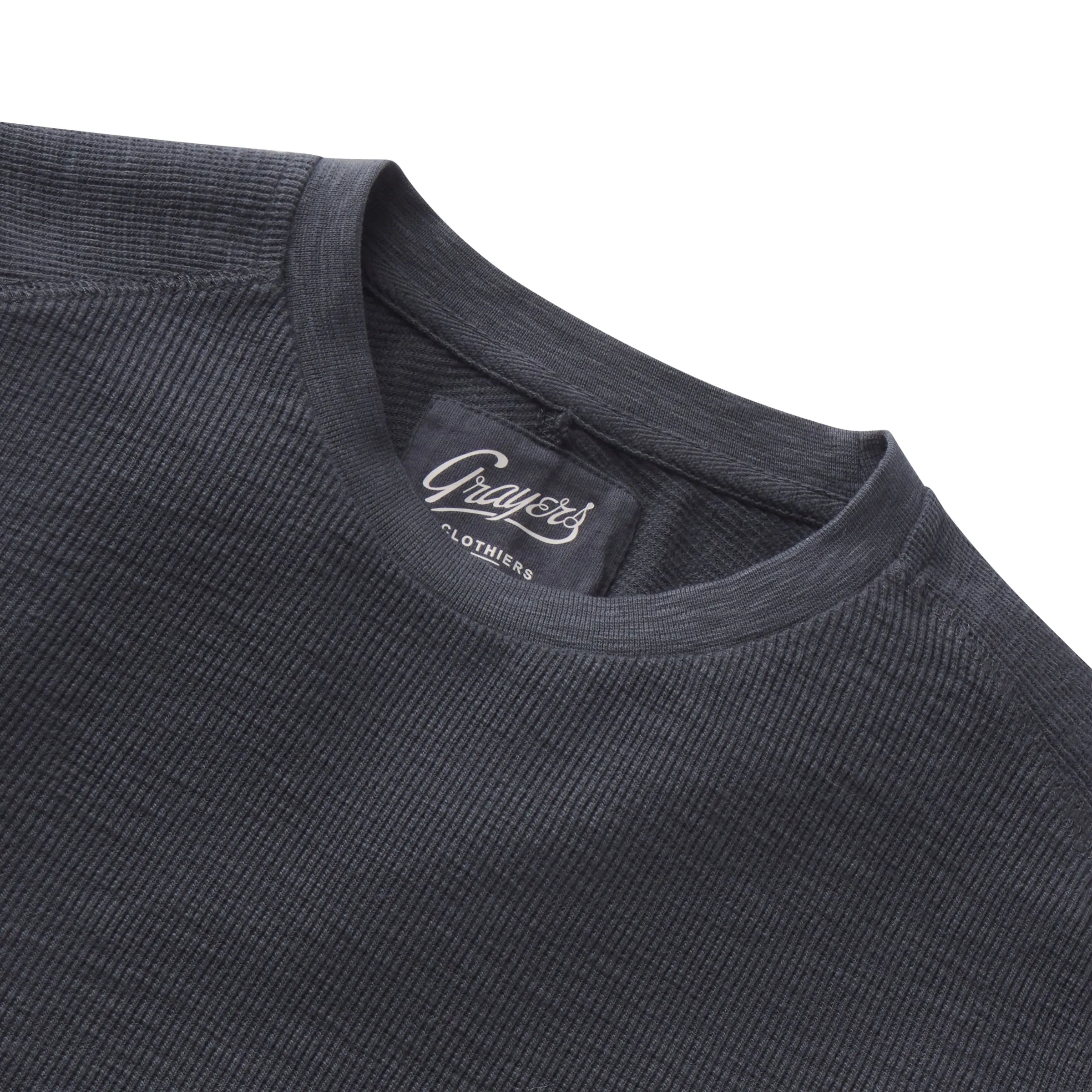 Waffle Cotton Crew - Dark Navy