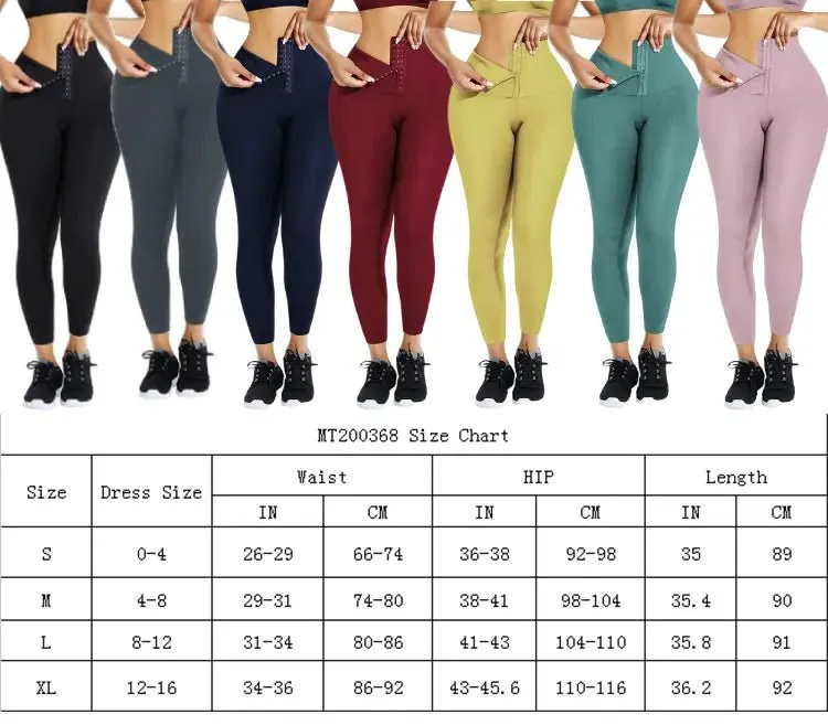 WaistDear Women's High Waist Trainer Leggings - Slimming Corset Shapewear