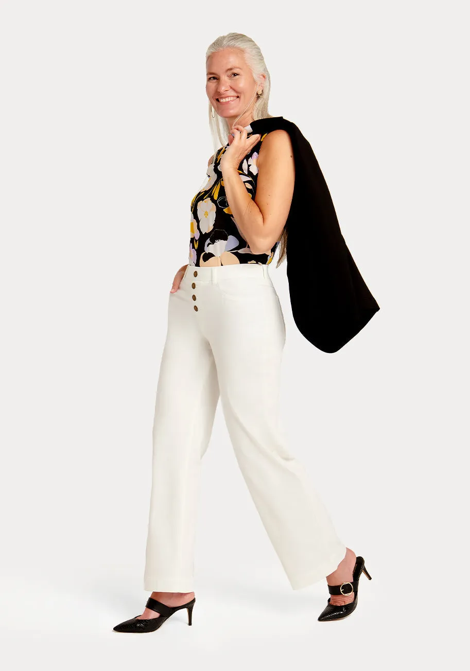 Wide-Leg | Mercury Yoga Denim (White)