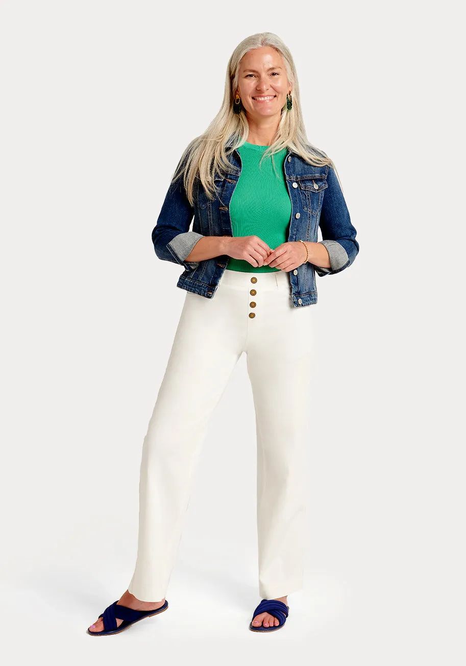 Wide-Leg | Mercury Yoga Denim (White)