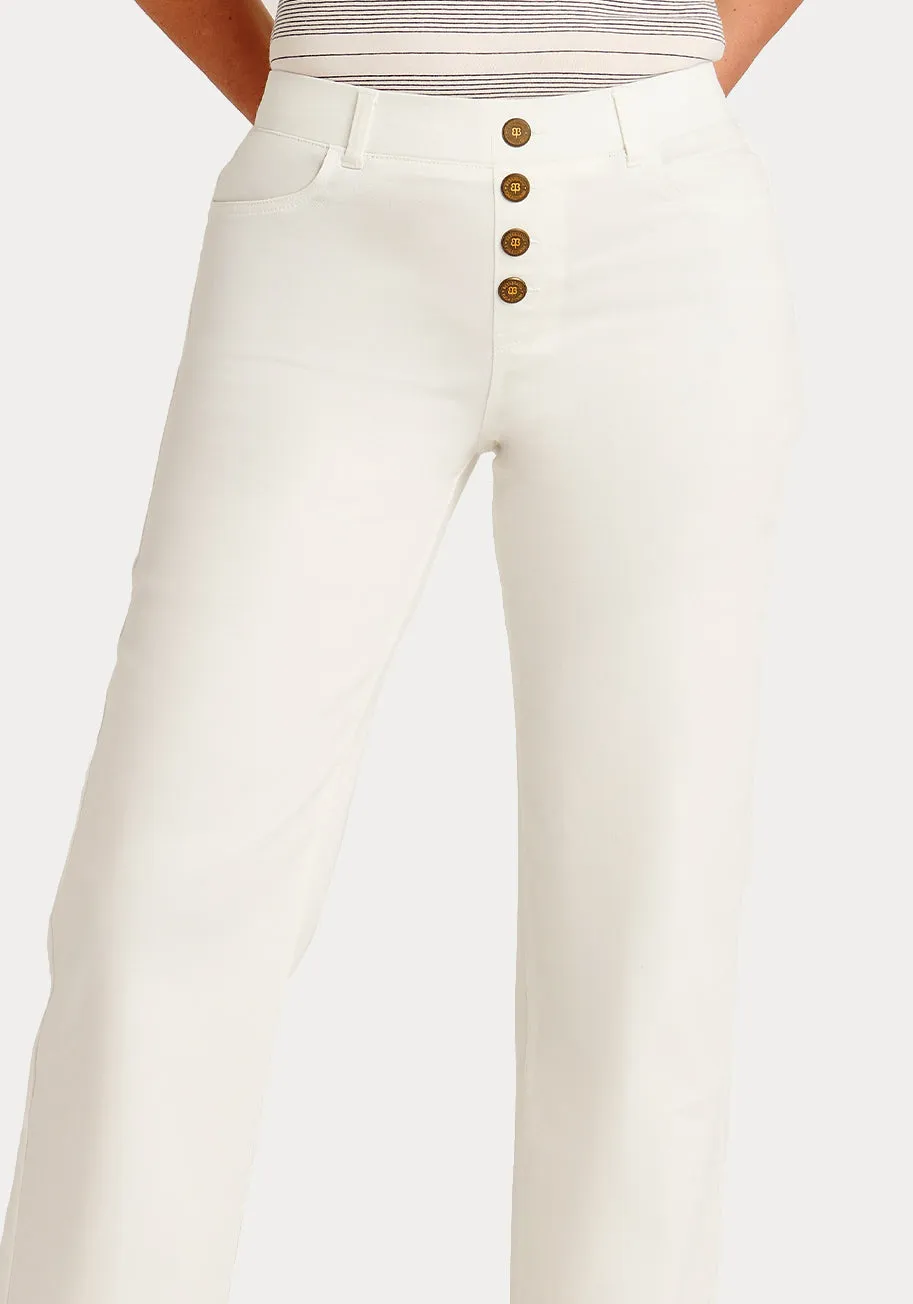 Wide-Leg | Mercury Yoga Denim (White)