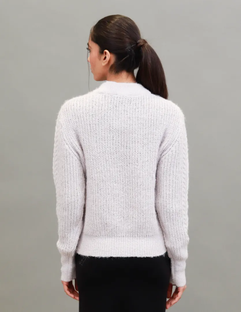 Women Grey Turtleneck Sweater