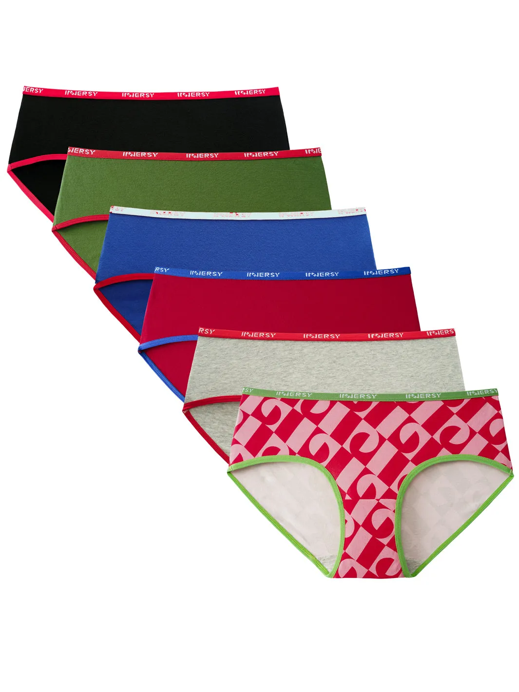 Women's Sporty Hipster Panties Multicolored 6-Pack