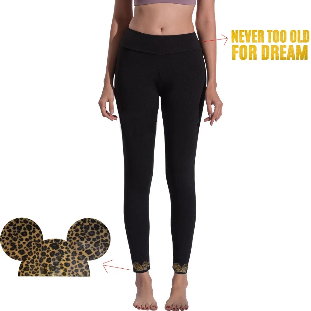 Yoga Pants Mickey Women Push Up Sports Running Sportswear Fitness Leggings Seamless Tummy Control Gym Tights Cartoon Mouse Pants