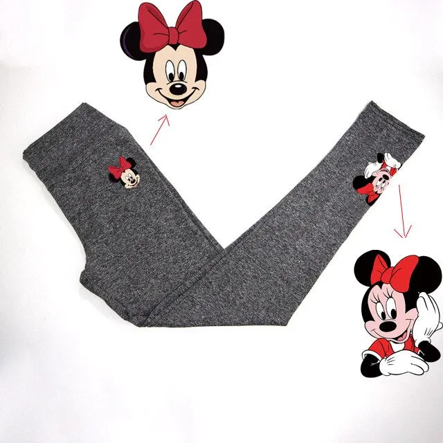 Yoga Pants Mickey Women Push Up Sports Running Sportswear Fitness Leggings Seamless Tummy Control Gym Tights Cartoon Mouse Pants